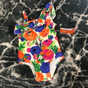 Infant NWT Ruffle floral 1pc swimsuit